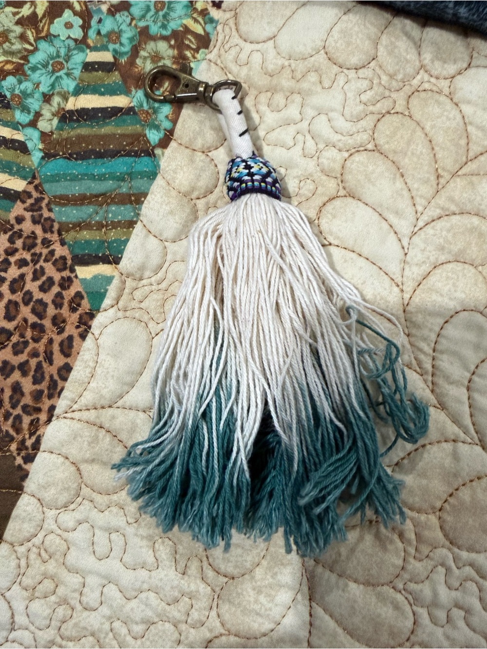 Natural Life Vagabond Tassel Keychain